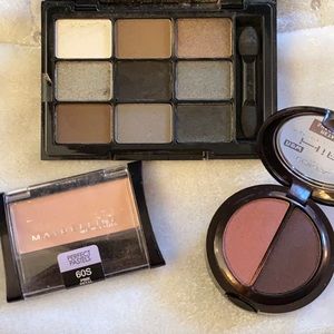 NYX, MAYBELLINE AND LOREAL EYESHADOWS. MAYBELLINE AND LOREAL NEVER USED.